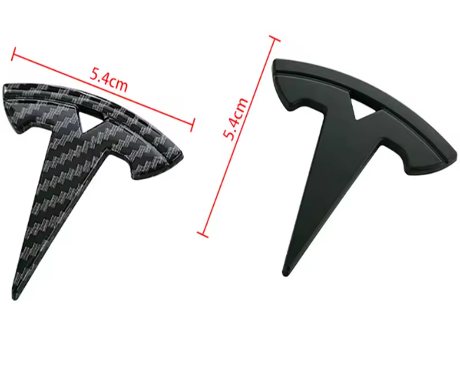 Aufkleber für Tesla Carbon 5,4x5,4 cm ABS Auto Lenkrad Abdeckung Emblem