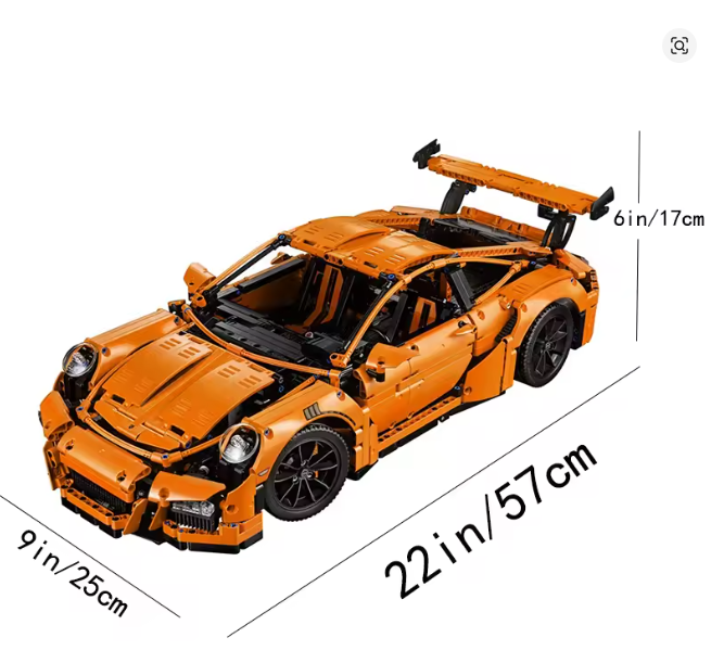 GT3 RS Sportwagen Klemmbausteine Bausteine 2704 Teile Selbstmontage