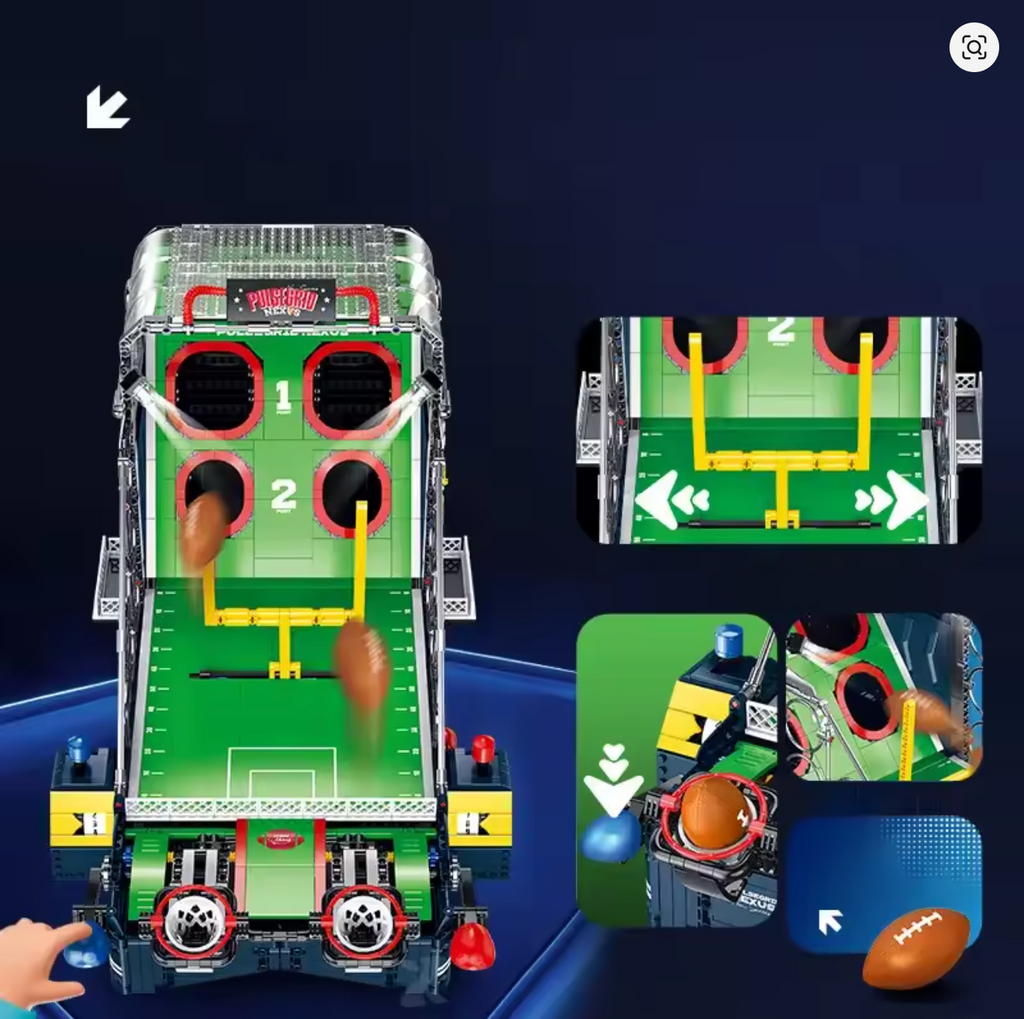 Rugby Spielkonsole Klemmbausteine Bausteine 2272 Teile Selbstmontage