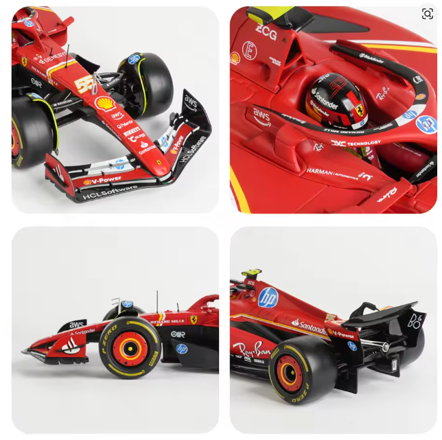 Modellauto Bburago 1:18 2024 Ferrari F1 Rennwagen #16 Charles Leclerc