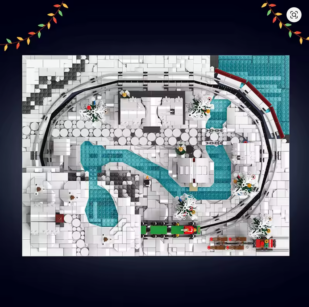 Weihnachtsdorf Zug Klemmbausteine Bausteine 4232 Teile Selbstmontage