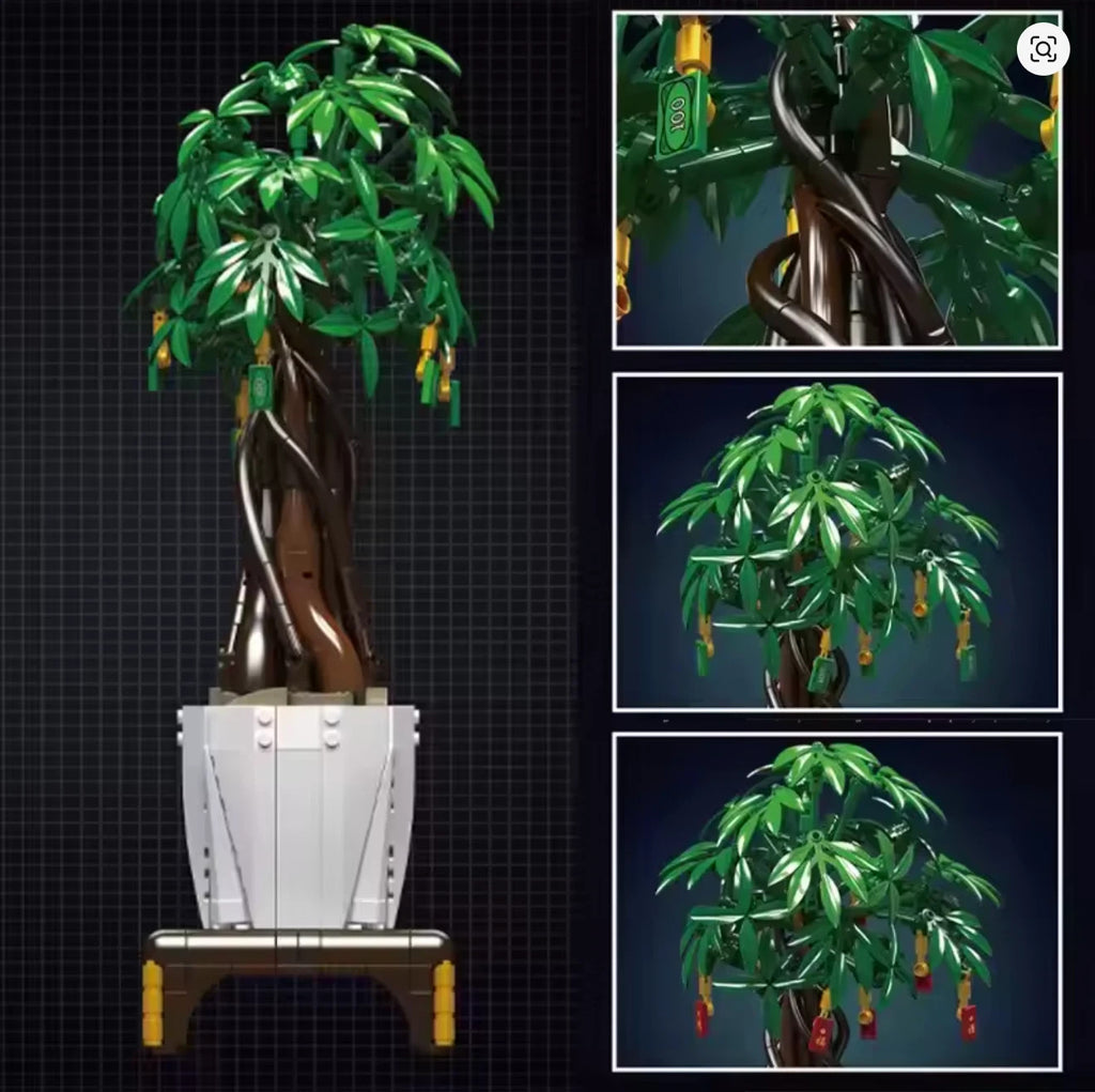 Bonsai Geldbaum Klemmbausteine Bausteine 905 Teile Selbstmontage