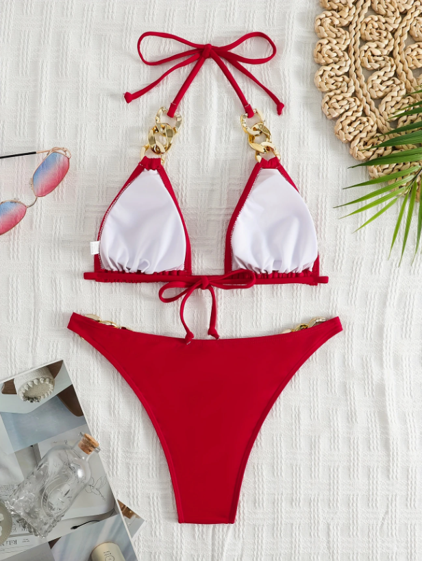 Damen Bikini Set Rot NEU Sommer