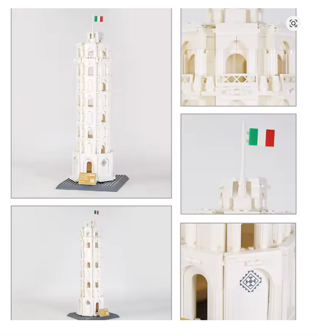 Schiefe Turm von Pisa Klemmbausteine Bausteine 1392 Teile Selbstmontage