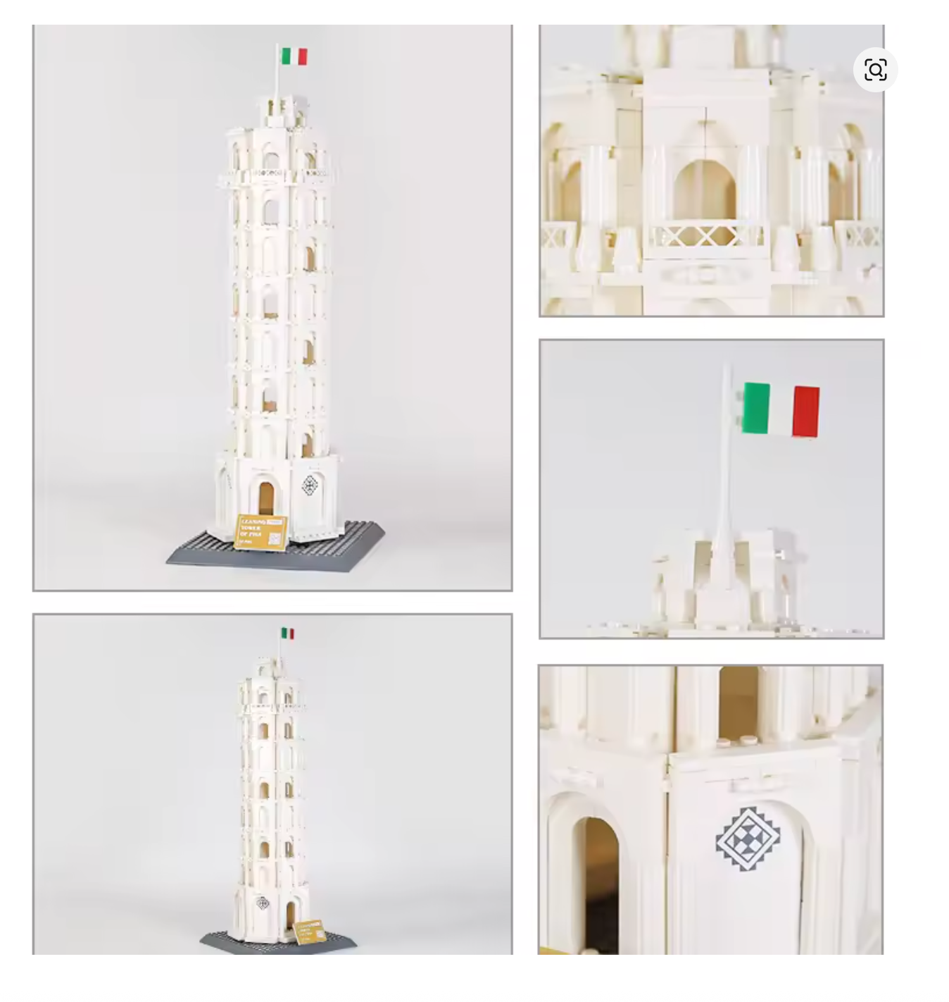 Schiefe Turm von Pisa Klemmbausteine Bausteine 1392 Teile Selbstmontage