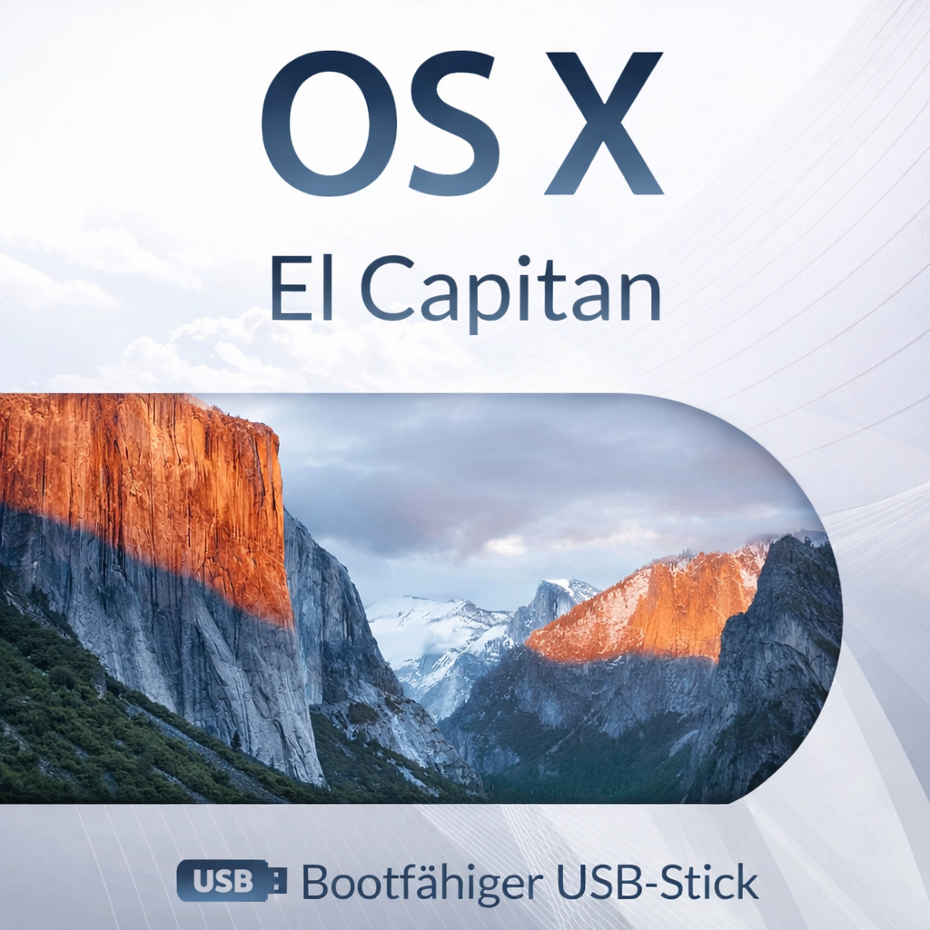 Mac OS X 10.11 El Capitan Bootfähiger USB-Stick Neuinstallation Reparatur Apple