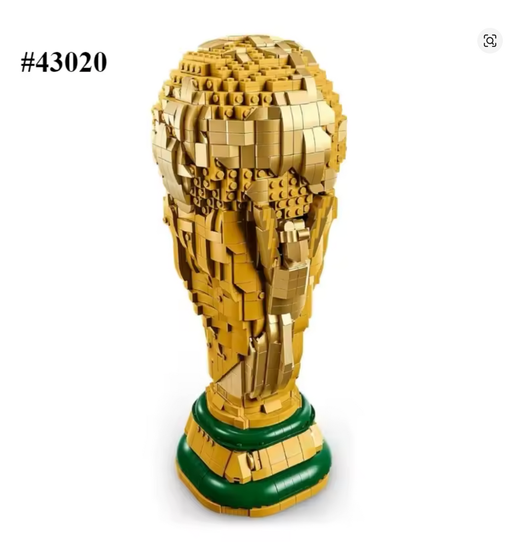 Weltfußball-Trophäe WM Pokal  Bausteine 2842 Teile Selbstmontage