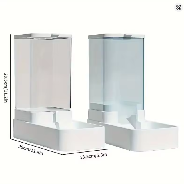 2-teiliges Futter- und Wasserspender Set für Haustiere